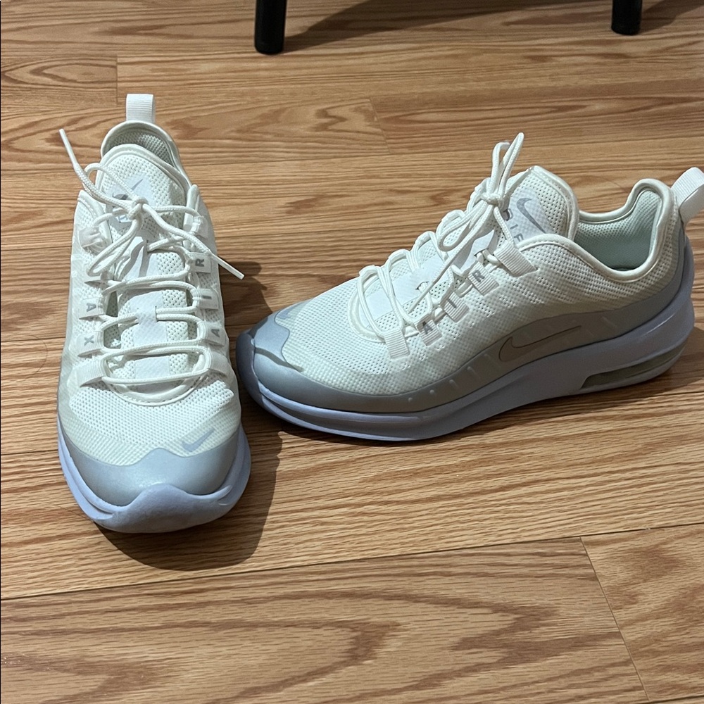 White and Gray Athletic Sneakers